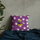 Funatic The Super Bear Small Purple Throw Pillow-5