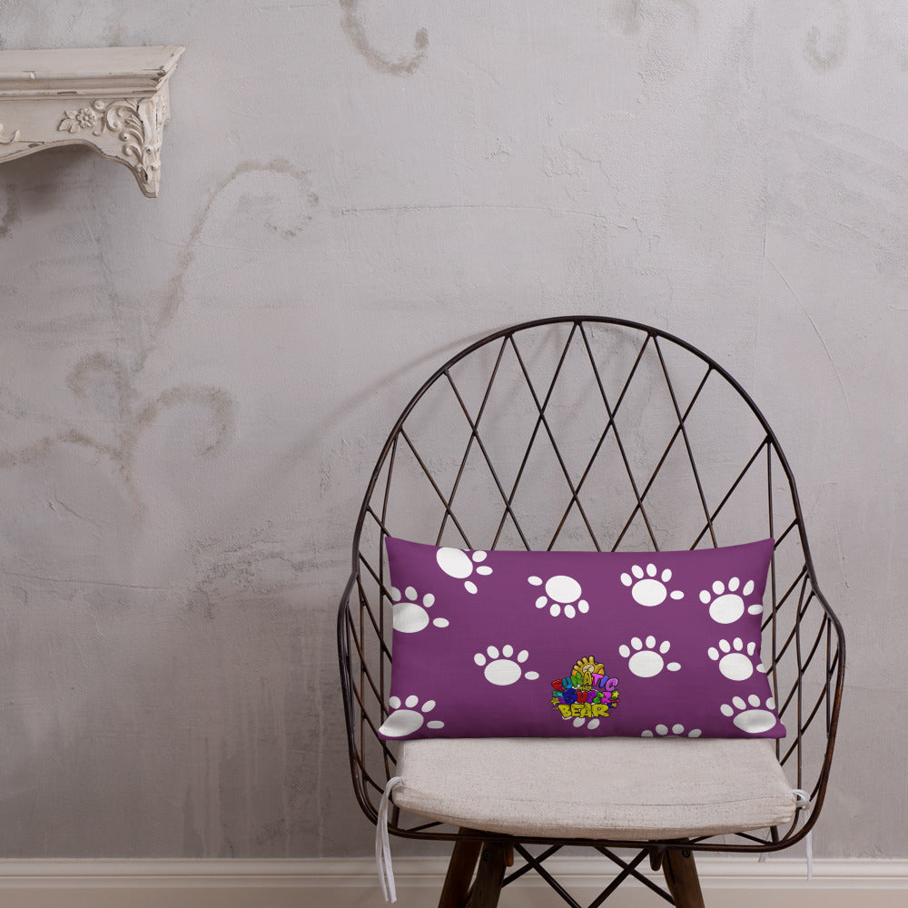 Funatic The Super Bear Purple Throw  Pillow