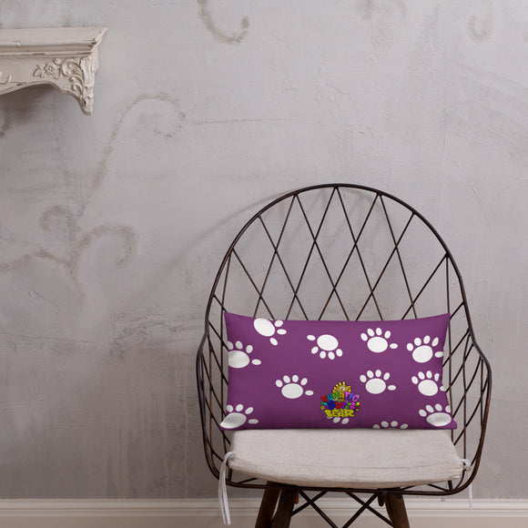 Funatic The Super Bear Purple Throw  Pillow