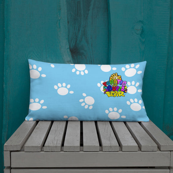 Funatic The Super Bear Light Blue Throw Pillow