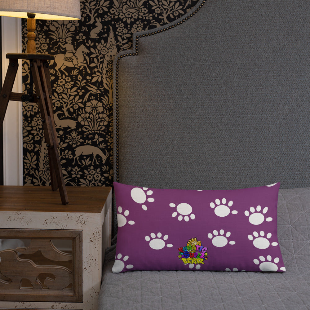 Funatic The Super Bear Purple Throw  Pillow