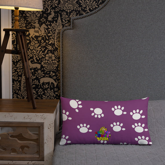 Funatic The Super Bear Purple Throw  Pillow