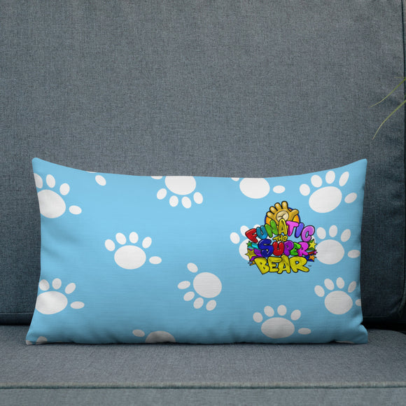 Funatic The Super Bear Light Blue Throw Pillow