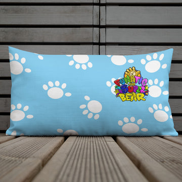 Funatic The Super Bear Light Blue Throw Pillow