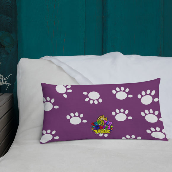 Funatic The Super Bear Purple Throw  Pillow