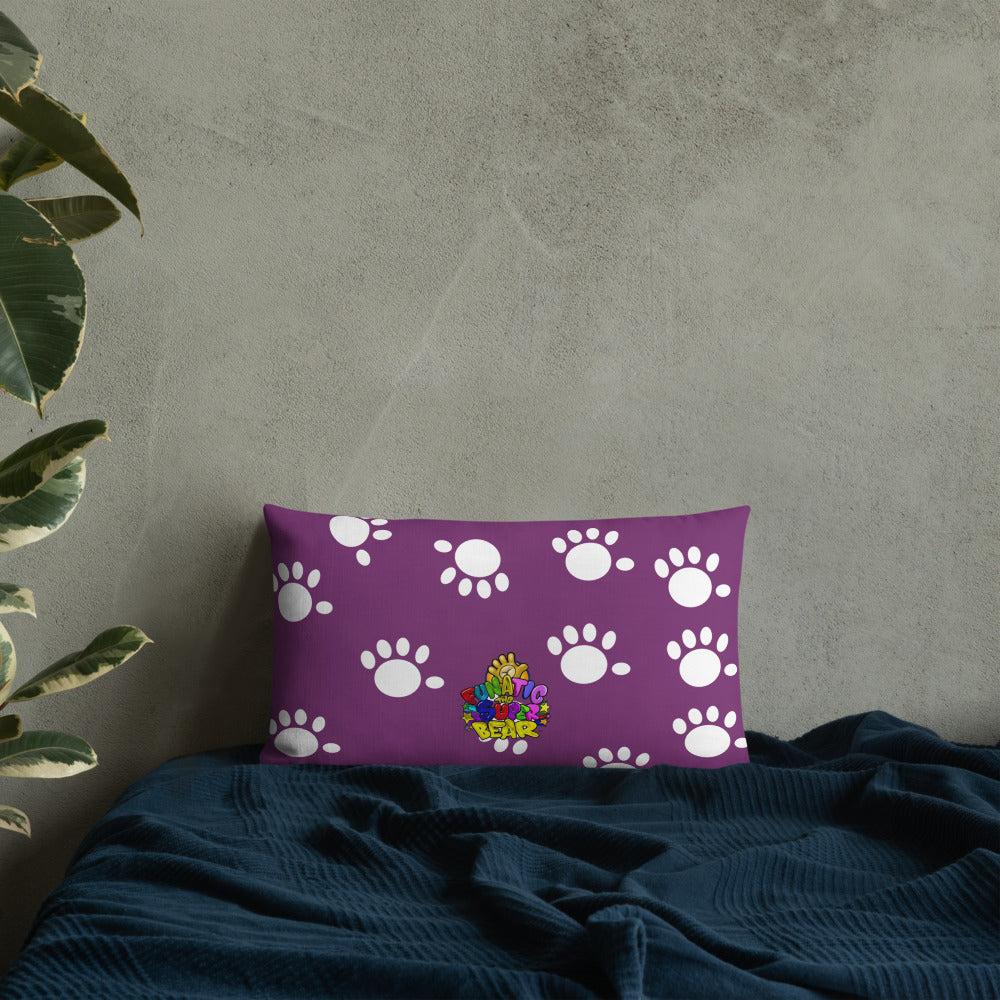 Funatic The Super Bear Purple Throw  Pillow