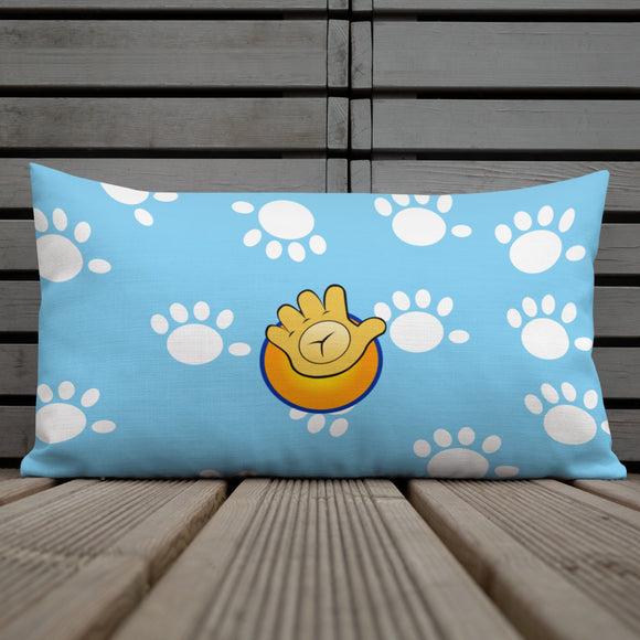 Funatic The Super Bear Light Blue Throw Pillow