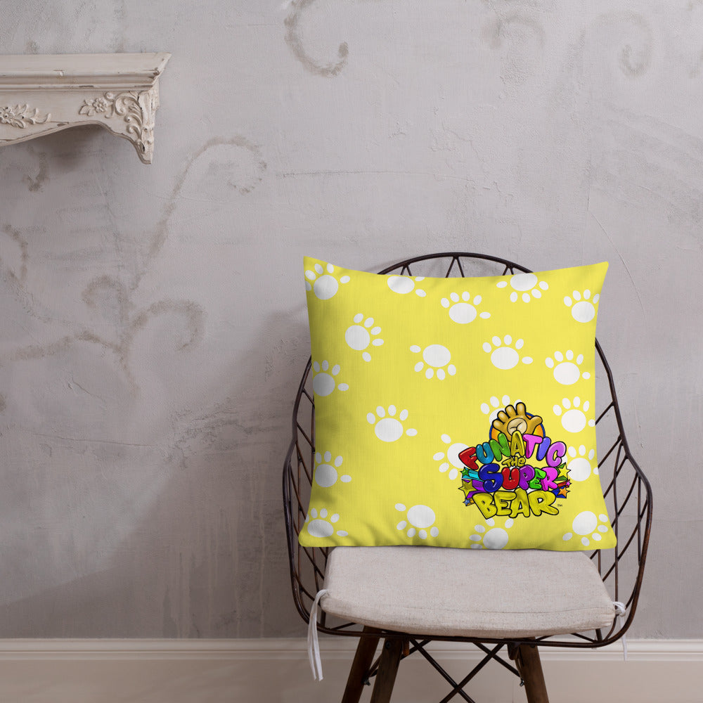 Funatic The Super Bear Large Premium Yellow Pillow