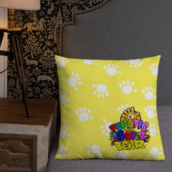 Funatic The Super Bear Large Premium Yellow Pillow