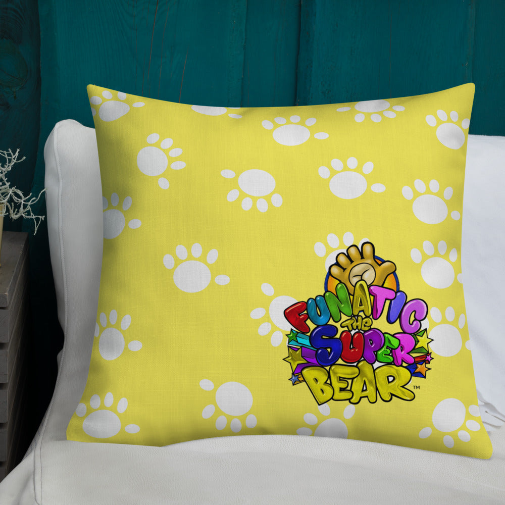 Funatic The Super Bear Large Premium Yellow Pillow