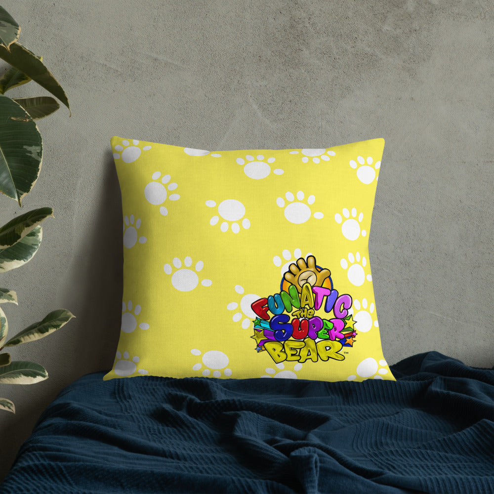 Funatic The Super Bear Large Premium Yellow Pillow