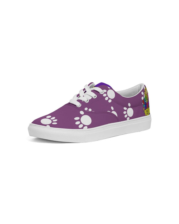 Funatic The Super Bear Men's Purple Lace Up Canvas Shoe