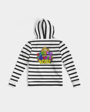 BLACK AND WHITE STRIPE LADIES FUNATIC THE SUPER BEAR HOODIE-8