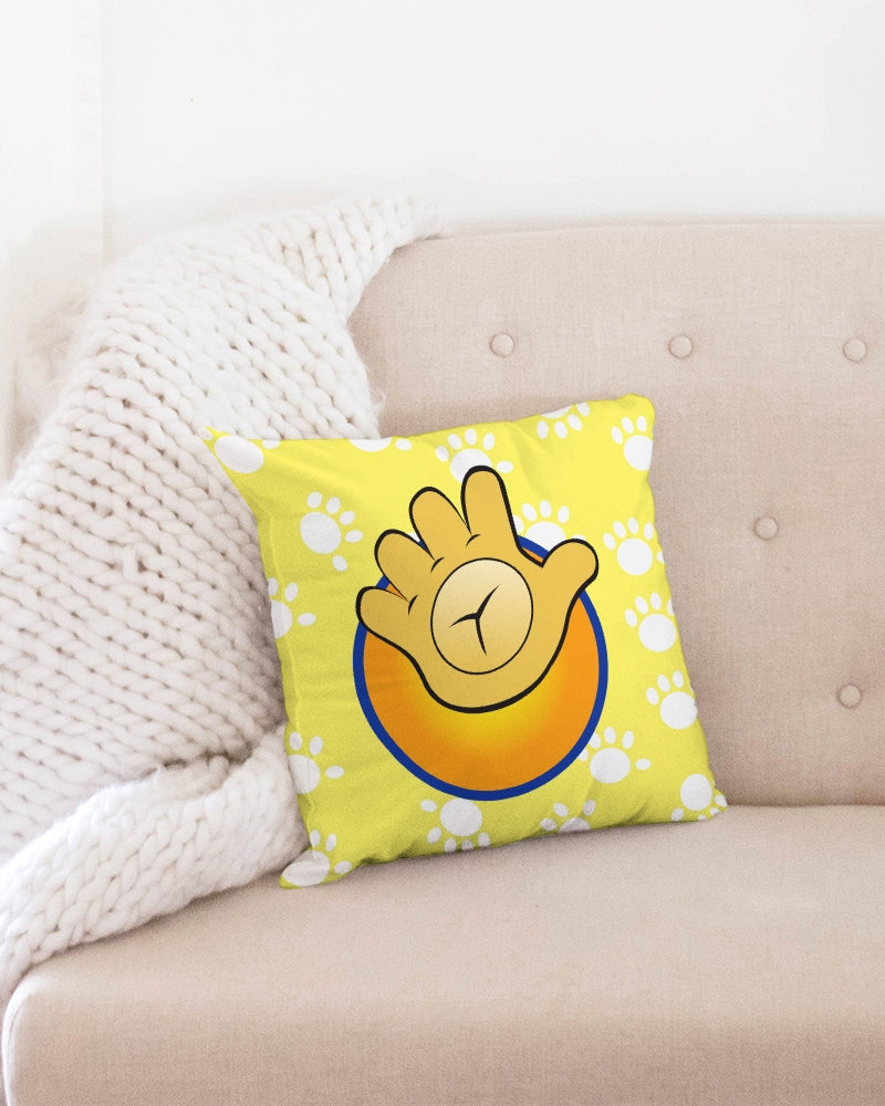 Funatic The Super Bear Paws Yellow Throw Pillow Case