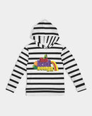 Black and White Stripe HIT KID SONGS Girls Hoodie-1