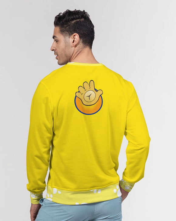 Funatic The Super Bear Paws Yellow Men's Classic French Terry Crewneck Pullover