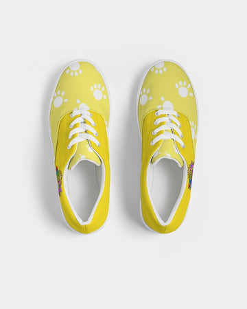 Funatic The Super Bear Sunshine Yellow Ladies Lace Up Canvas Shoe - 0