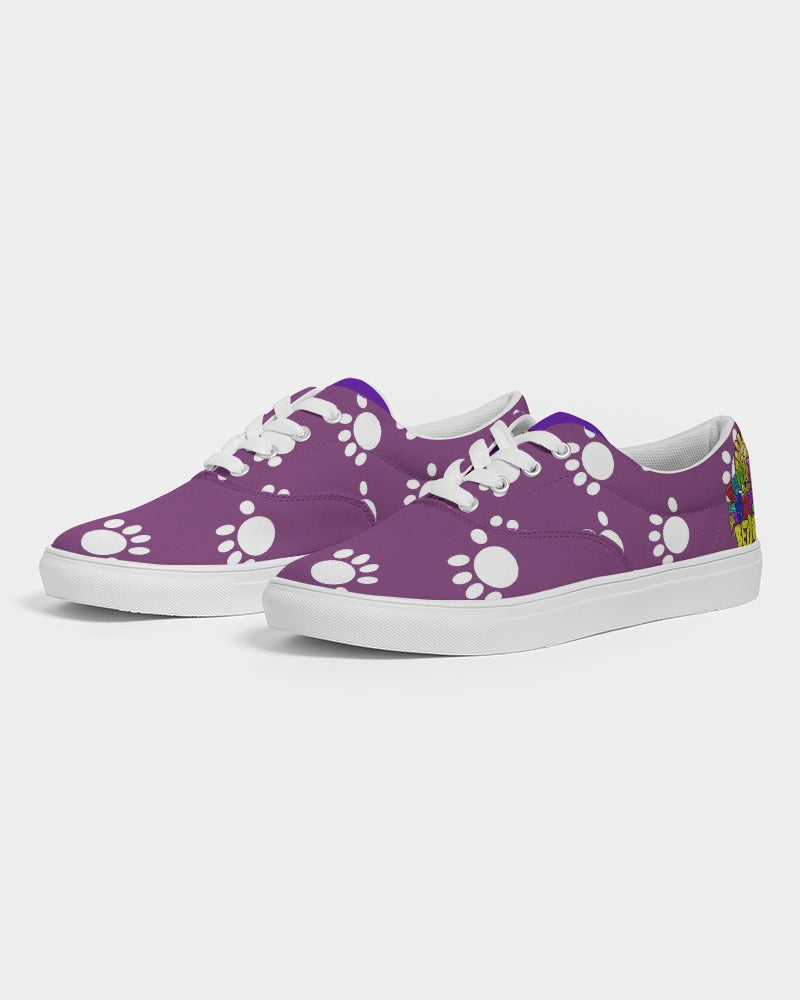 Funatic The Super Bear Men's Purple Lace Up Canvas Shoe