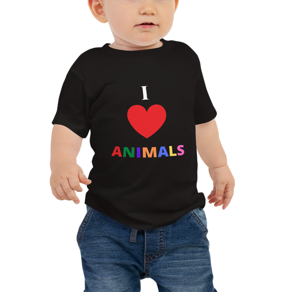 I LOVE ANIMALS Baby Jersey Short Sleeve Tee