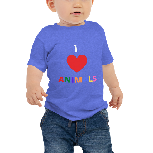 I LOVE ANIMALS Baby Jersey Short Sleeve Tee