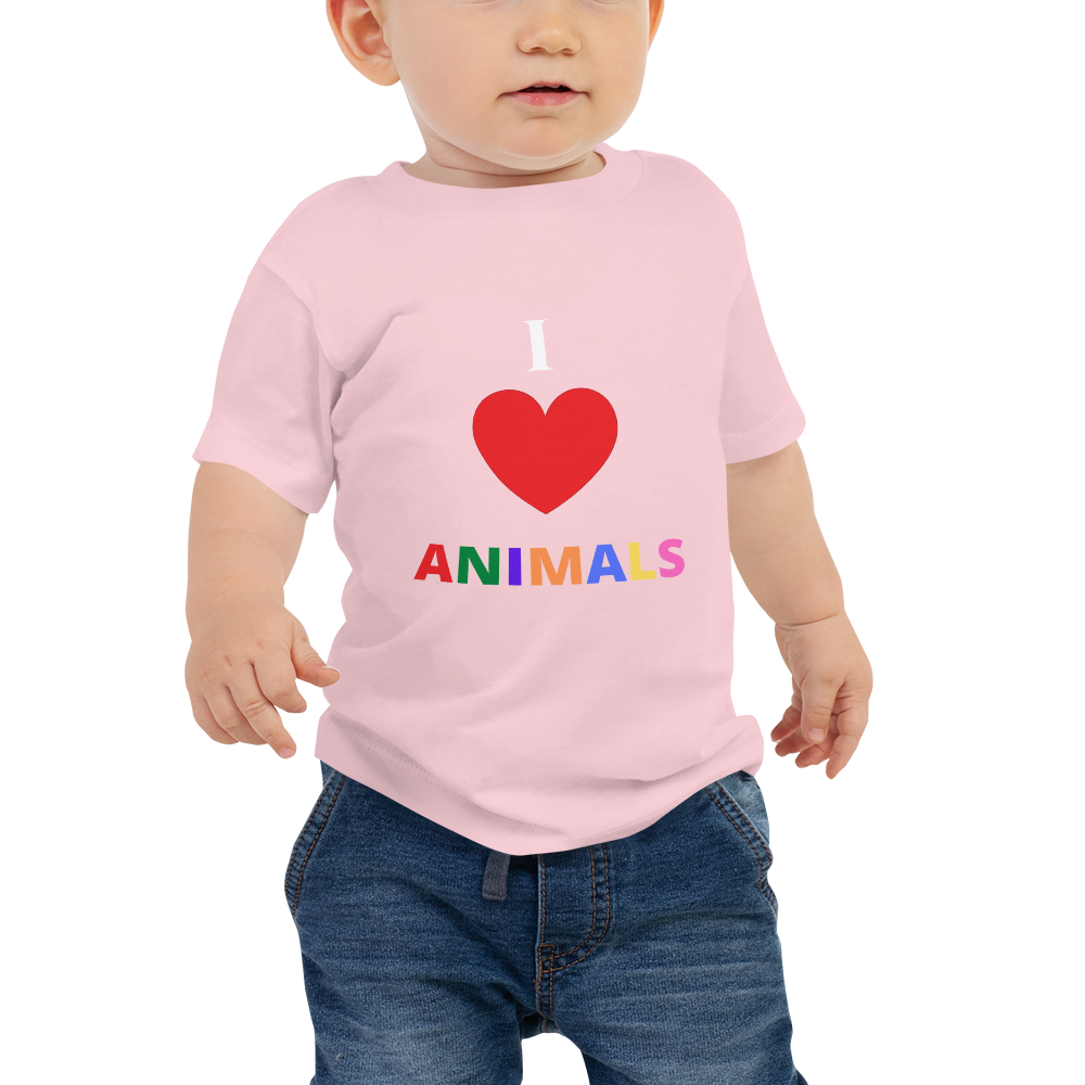 I LOVE ANIMALS Baby Jersey Short Sleeve Tee