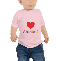 I LOVE ANIMALS Baby Jersey Short Sleeve Tee
