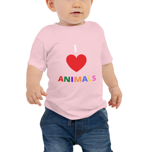 I LOVE ANIMALS Baby Jersey Short Sleeve Tee