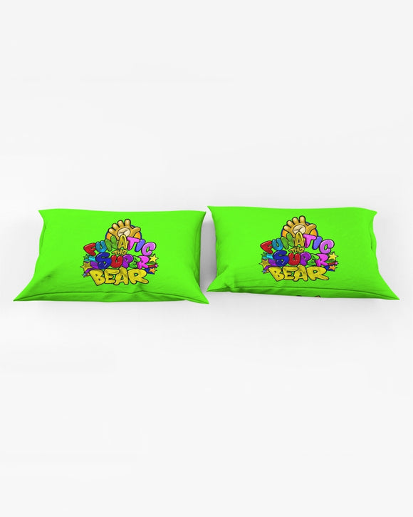 Funatic The Super Bear Chartreuse Queen Pillow Case