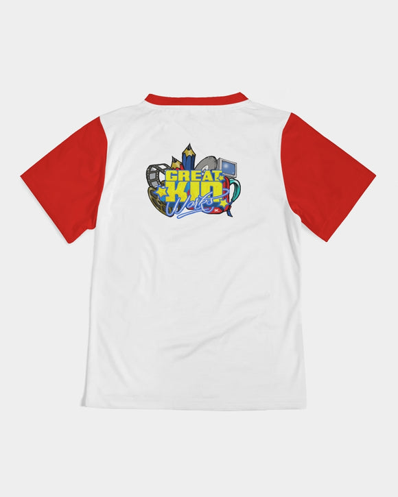 ABC Red and White Girls Tee