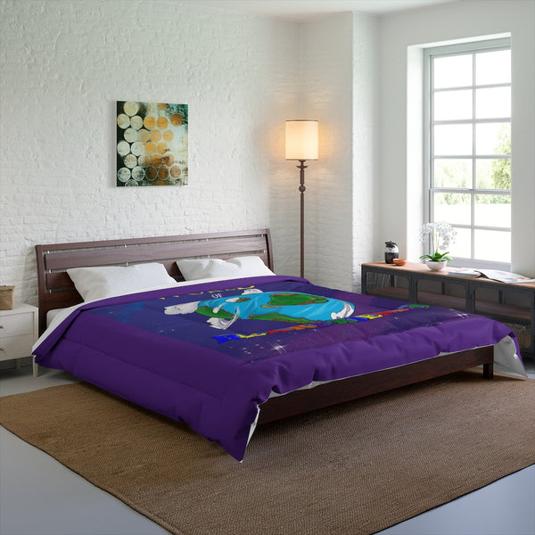 World of Bearfriendus Purple Comforter