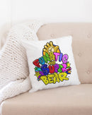 Funatic The Super Bear White Throw Pillow Case-1