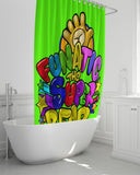 Funatic The Super Bear Chartreuse Shower Curtain