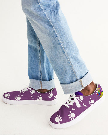 Funatic The Super Bear Men's Purple Lace Up Canvas Shoe