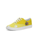Funatic The Super Bear Sunshine Yellow Ladies Lace Up Canvas Shoe