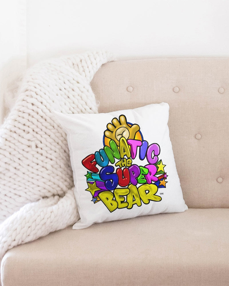 Funatic The Super Bear Small White Logo Throw Pillow Case