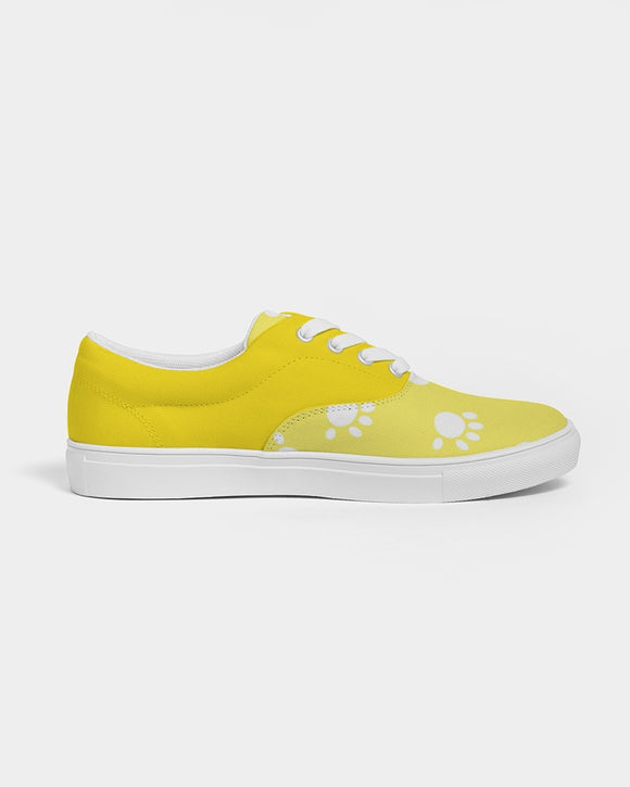 Funatic The Super Bear Sunshine Yellow Ladies Lace Up Canvas Shoe