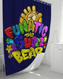 Funatic The Super Bear Navy Blue Shower Curtain