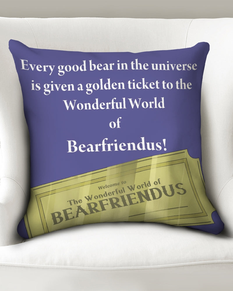 The Golden Ticket Large Throw Pillow Case