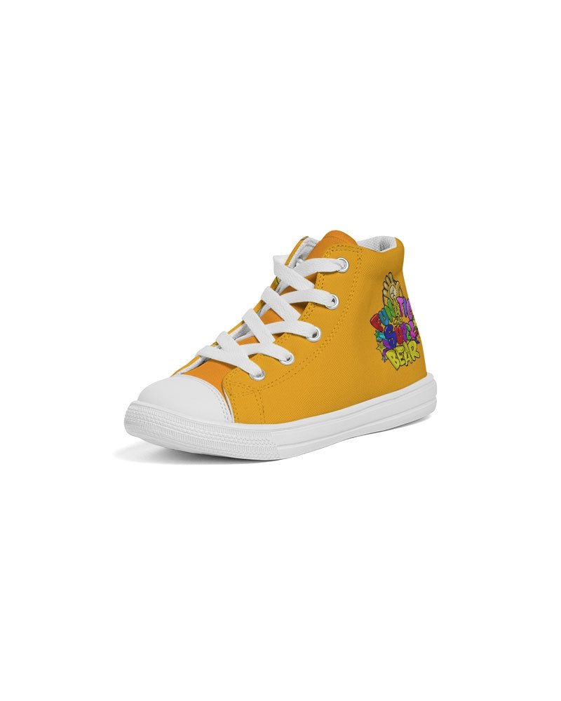 Funatic The Super Bear Orange Crush Kids Hightop Canvas Shoe