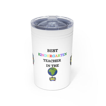 BEST KINDERGARTEN TEACHER IN THE WORLD 110z Vacuum Tumbler & Insulator - 0