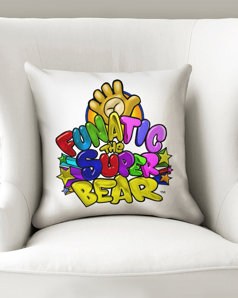 Funatic The Super Bear Small White Logo Throw Pillow Case