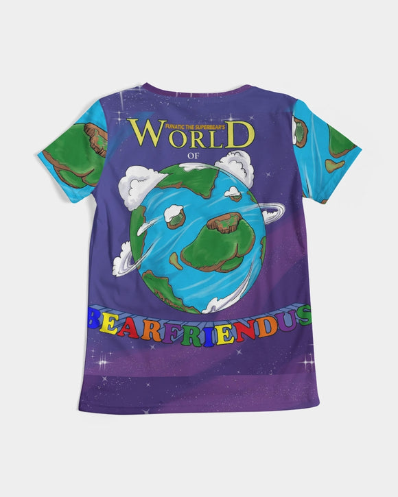 World of Bearfriendus Ladies V-Neck Tee