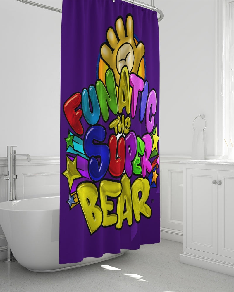 Funatic The Super Bear Purple Shower Curtain - 0