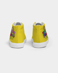Funatic The Super Bear Sunshine Yellow Kids Hightop Canvas Shoe