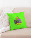 Funatic The Super Bear Chartreuse Throw Pillow Case 18"x18"-1