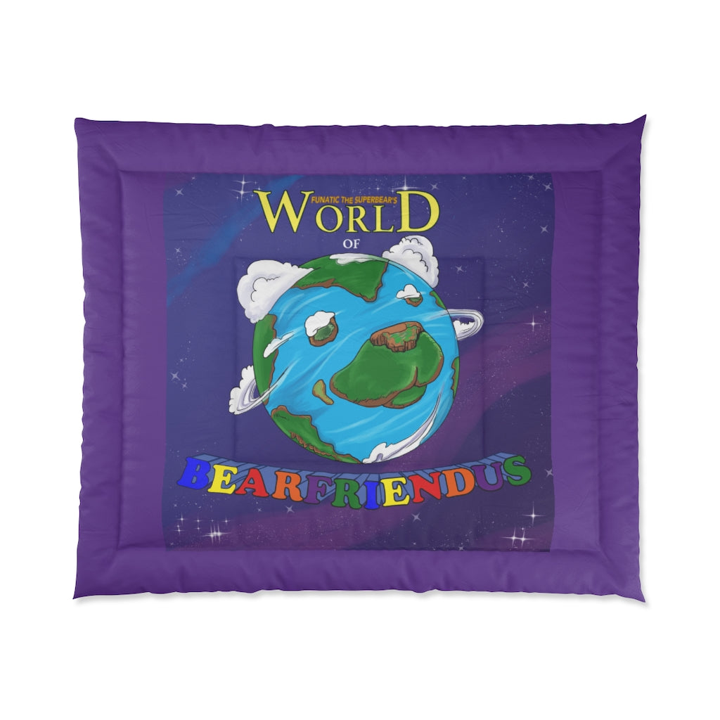 World of Bearfriendus Purple Comforter