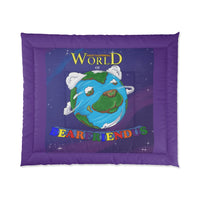 World of Bearfriendus Purple Comforter