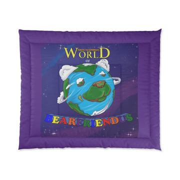 Funatic The Super Bear's World of Bearfriendus Purple Comforter