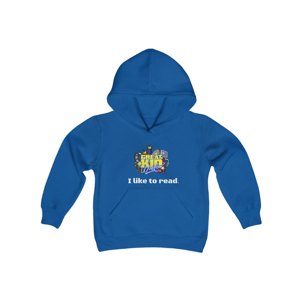 I LIKE TO READ Boys Hoodie