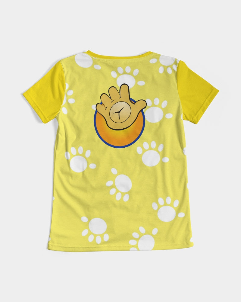 Funatic The Super Bear Sunshine Yellow Ladies V-Neck Tee